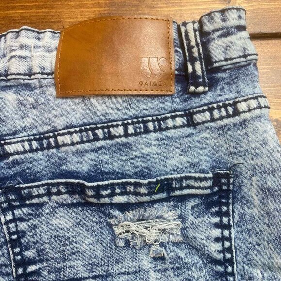 Waimea men’s slim fit distressed denim cutoff shorts size 40 - Picture 6 of 10
